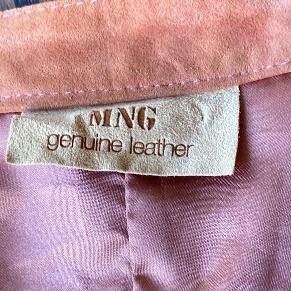Mango MNG Rose Suede Leather Biker Jacket - Picture 7 of 13